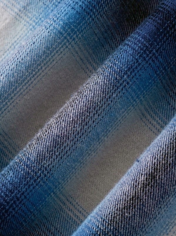 【The Boy Has No Patience】Saint Irregular Hot Diamond Plaid Shirt / 【ザボーイハズノーペーシェンス】ラインストーングラデーション長袖チェックシャツ