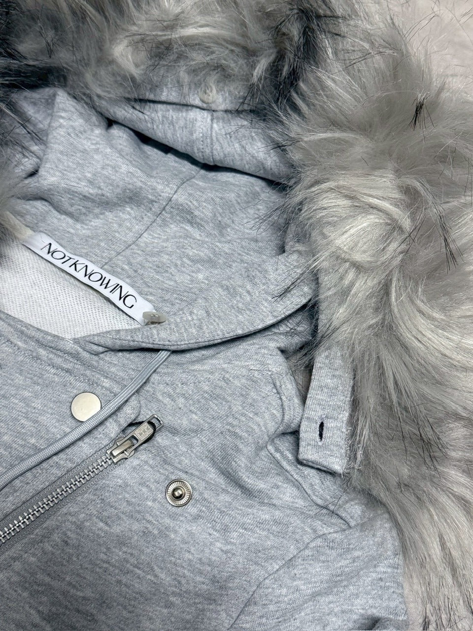 12/20 20:00発売【NOT KNOWING】RIDER FUR HOOD ZIP UP /【ノットノーイング】ライダーファーフードジップアップスウェット
