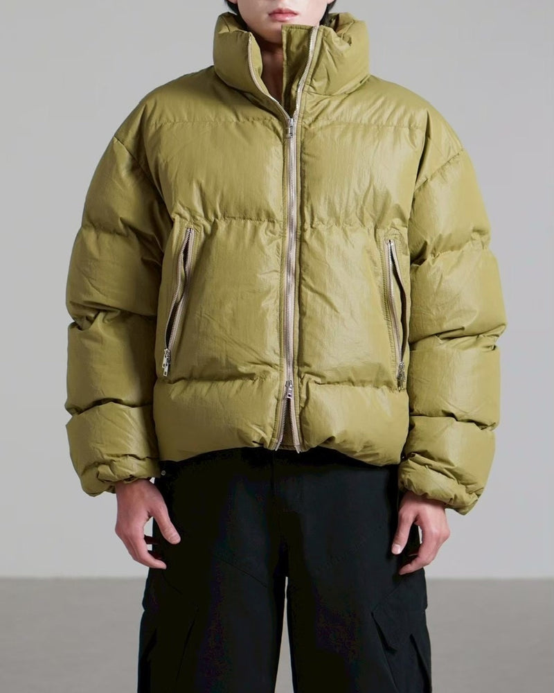 受注制【Chikashitsu +】cropped puffer jacket / 【チカシツプラス】クロップドパファージャケット (3color)