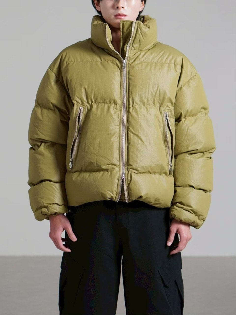 受注制【Chikashitsu +】cropped puffer jacket / 【チカシツプラス】クロップドパファージャケット (3color)