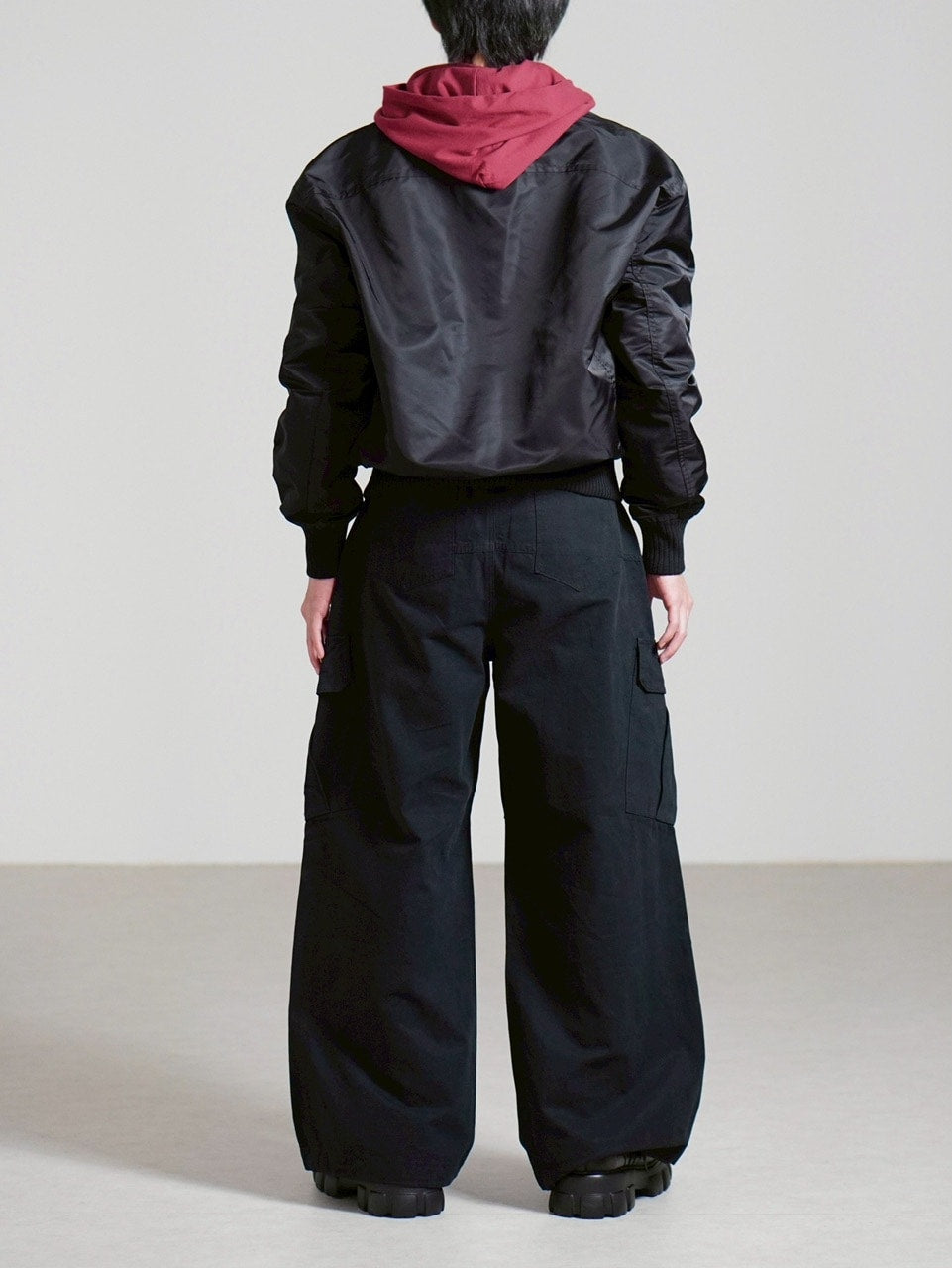 受注制【Chikashitsu +】rib cotton curve cargo pants / 【チカシツプラス】リブコットンカーブカーゴパンツ (3color)