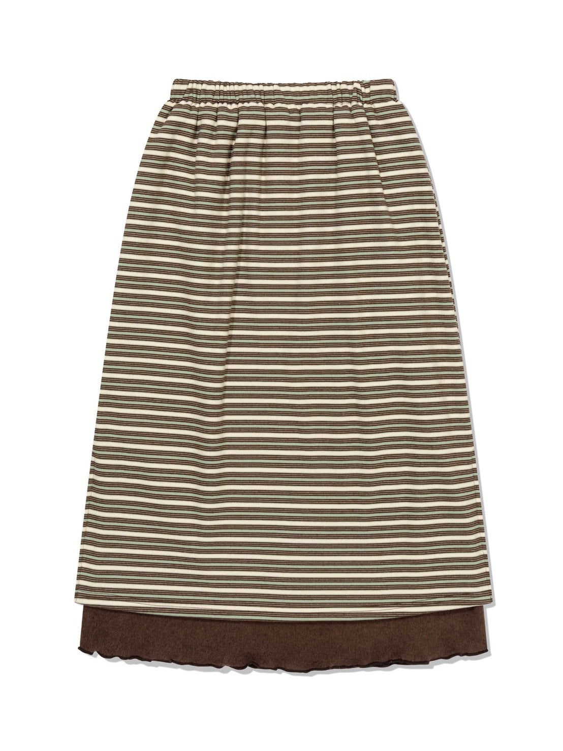 12/21 20:00 発売【Uglyshadow】STRIPED LAYERED SKIRT