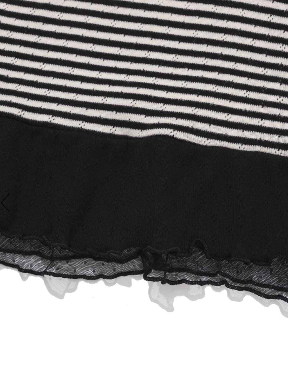 12/21 20:00 発売【Uglyshadow】STRIPE SHIRRING LAYERED HOODIE