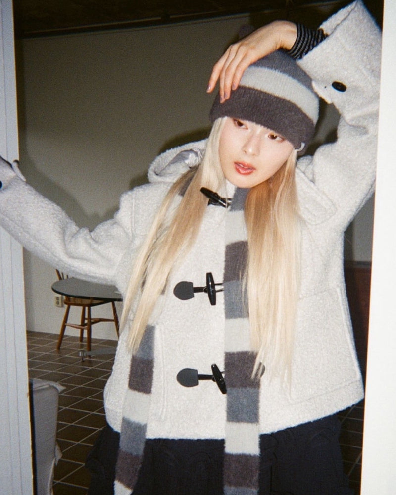 12/21 20:00 発売【Uglyshadow】CURLY DUFFLE COAT