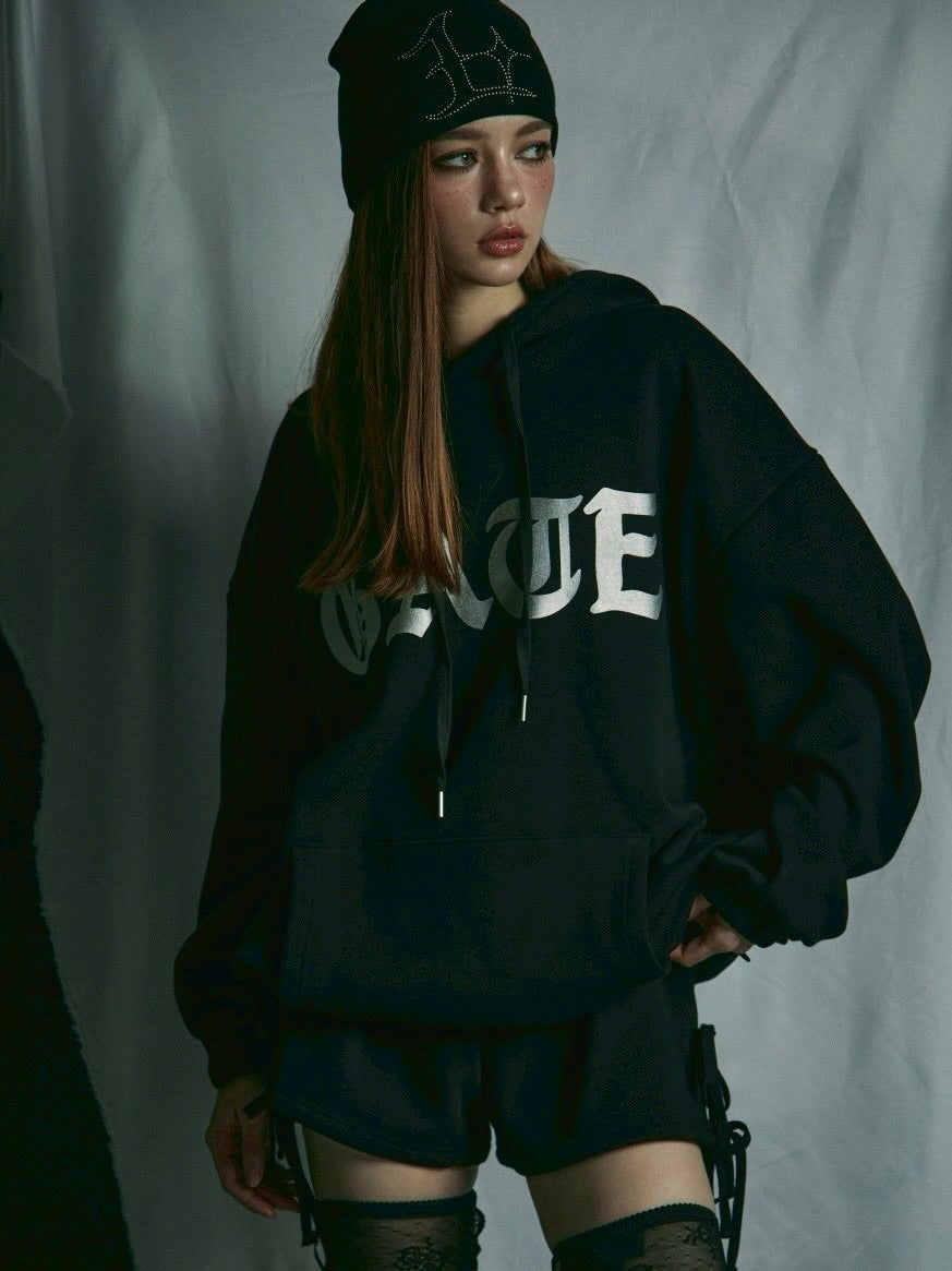 【GATELESS】RHINESTONE LOGO BEANIE / 【ゲートレス】ラインストーンロゴニット帽