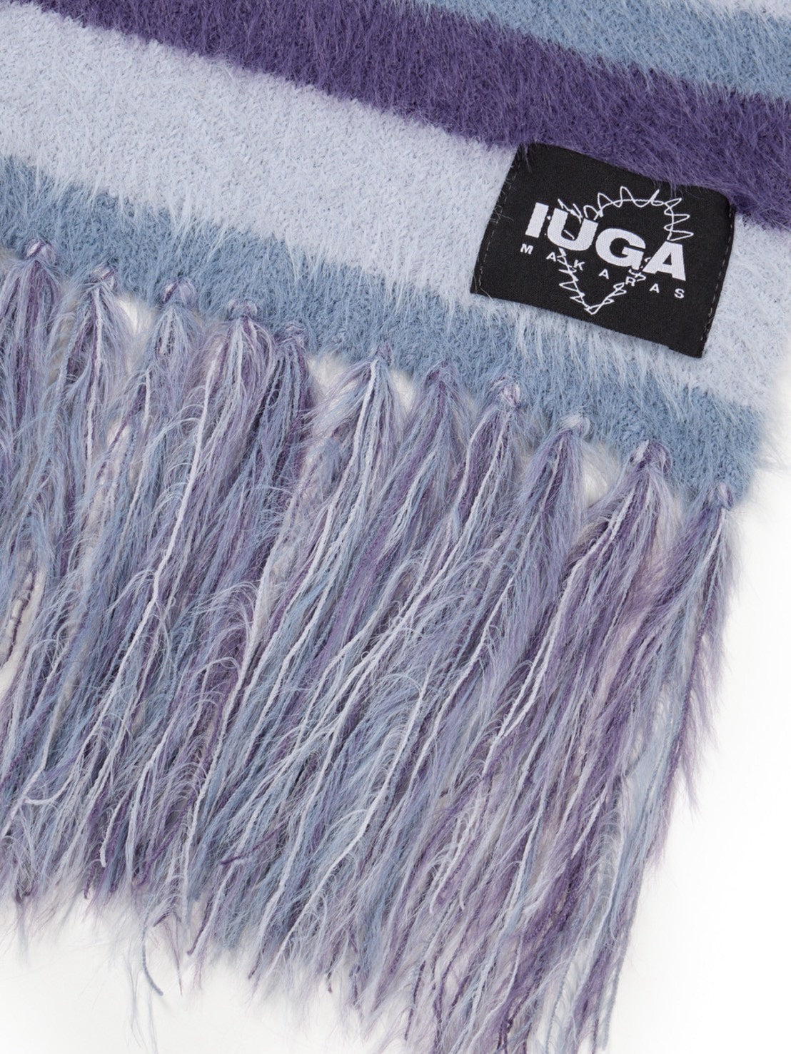 【IUGAMAKARAS】Striped Hairy Bold Muffler