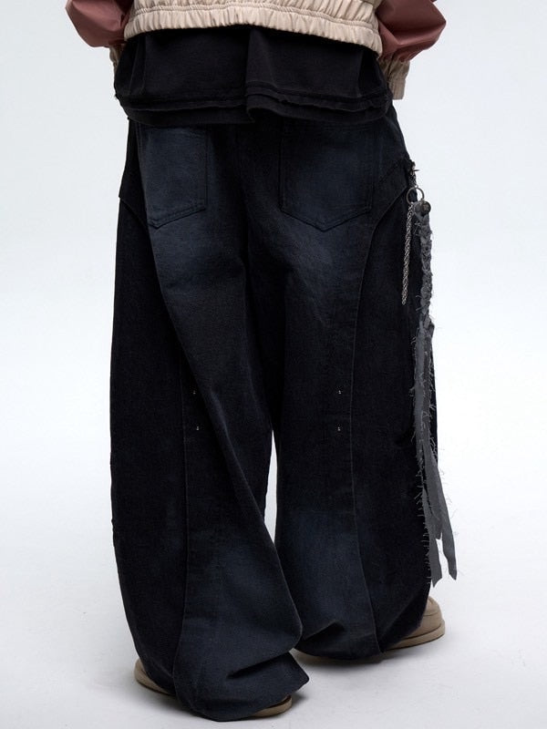 【RSSC】CURVED INCISION BALLOON DENIM PANTS