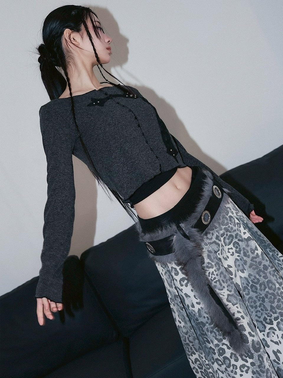 1/2 20:00発売【CHERRYQUIRI】fur loop eyelet belt