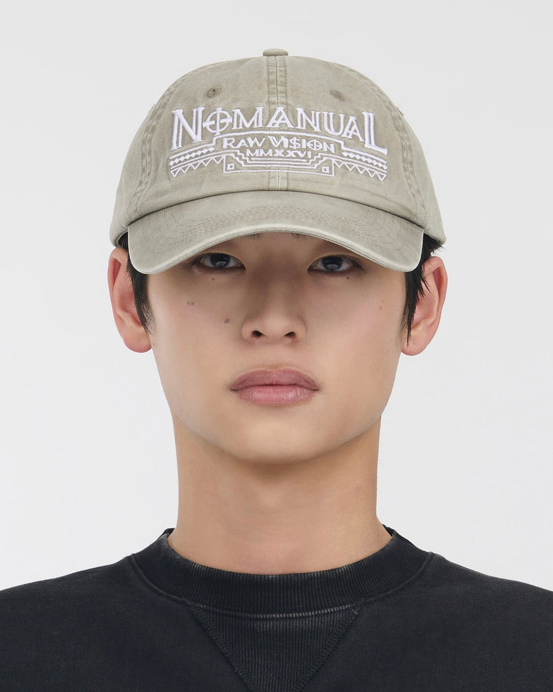 【NOMANUAL】NM WASHED AZTEC BALL CAP