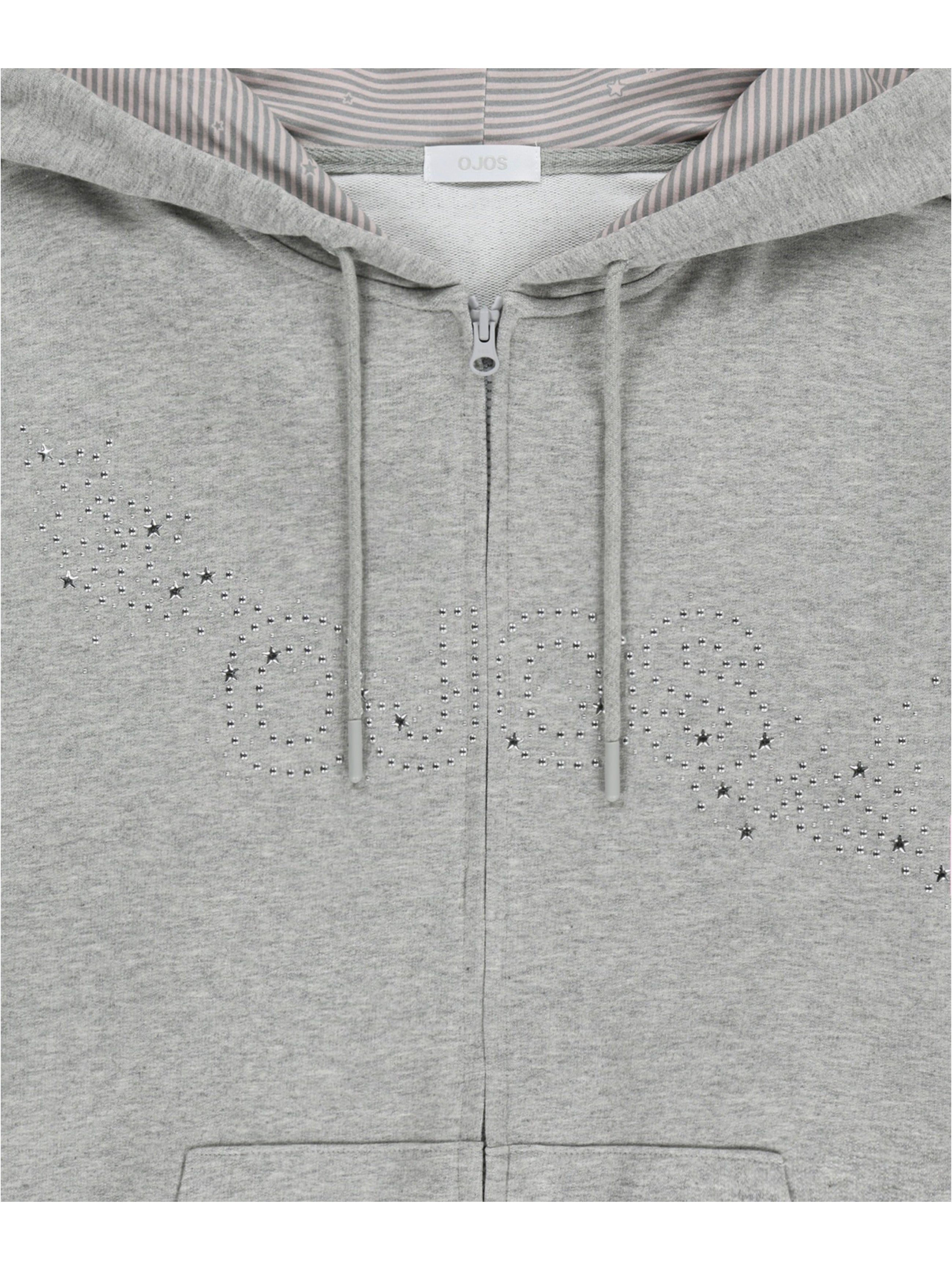 【OJOS】Hotfix Logo Hoodie Zip-up