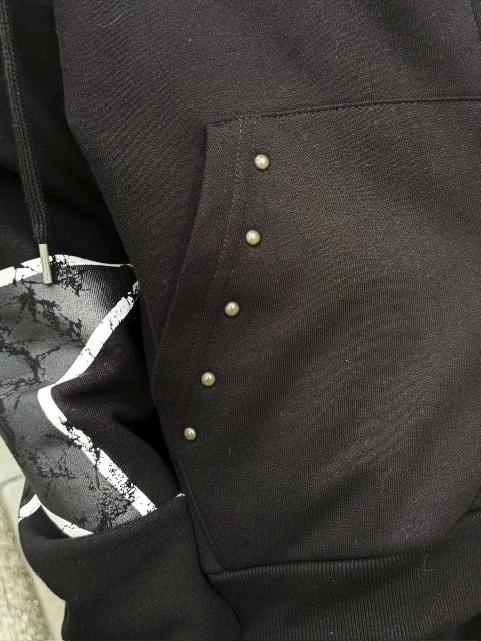 受注制【LUV CODE】star rivet zip up hoodie (2color)