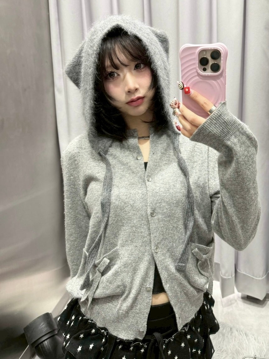 3/1 20:00発売 受注制【nmtc +】anngora cat knit cap / 【エヌエムティーシープラス】アンゴラキャットニットキャップ (3color)