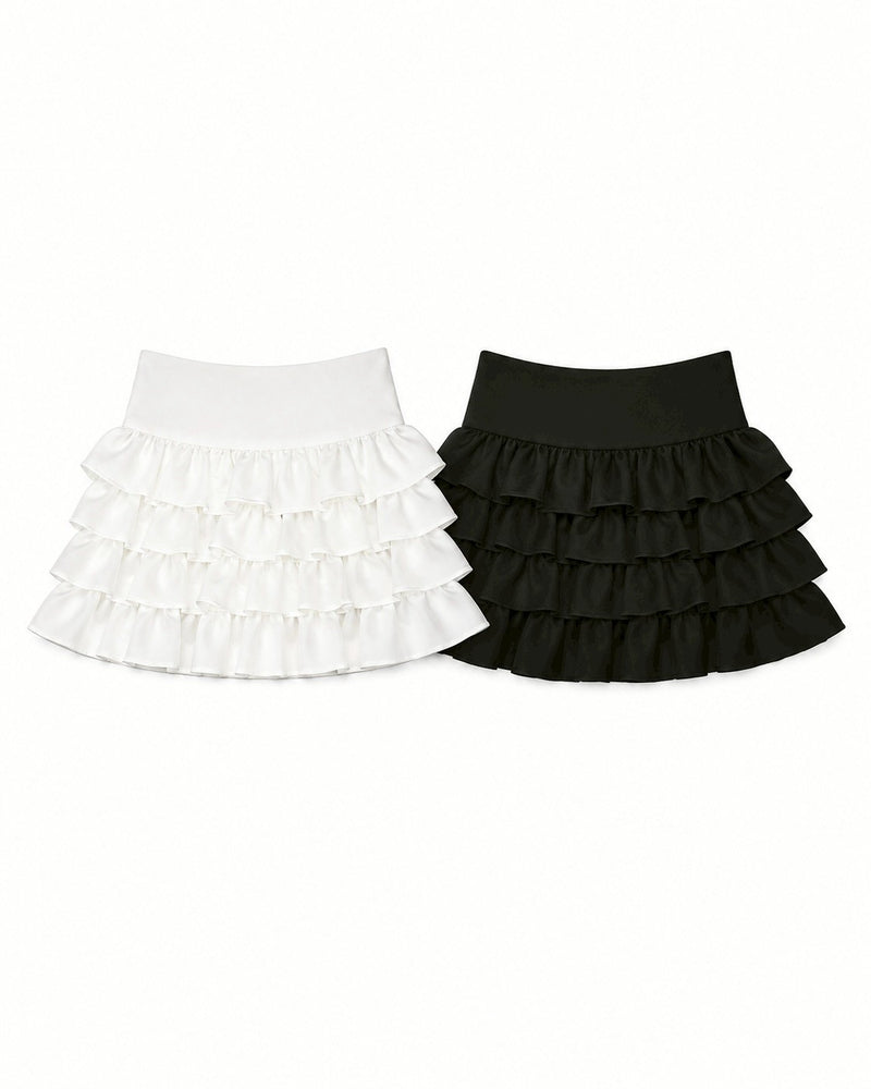 受注制【nmtc+】Cancan Tiered Mini Skirt (2color)