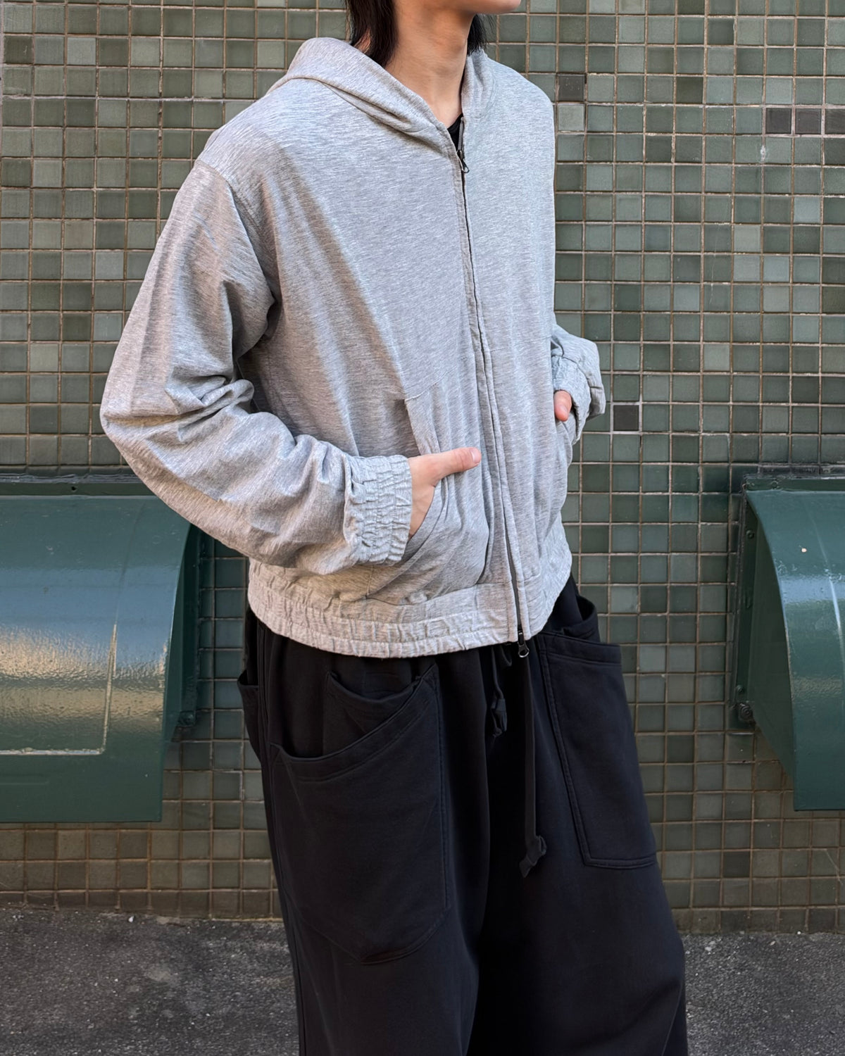 受注制【youll】slab zip up hoodie (2color)