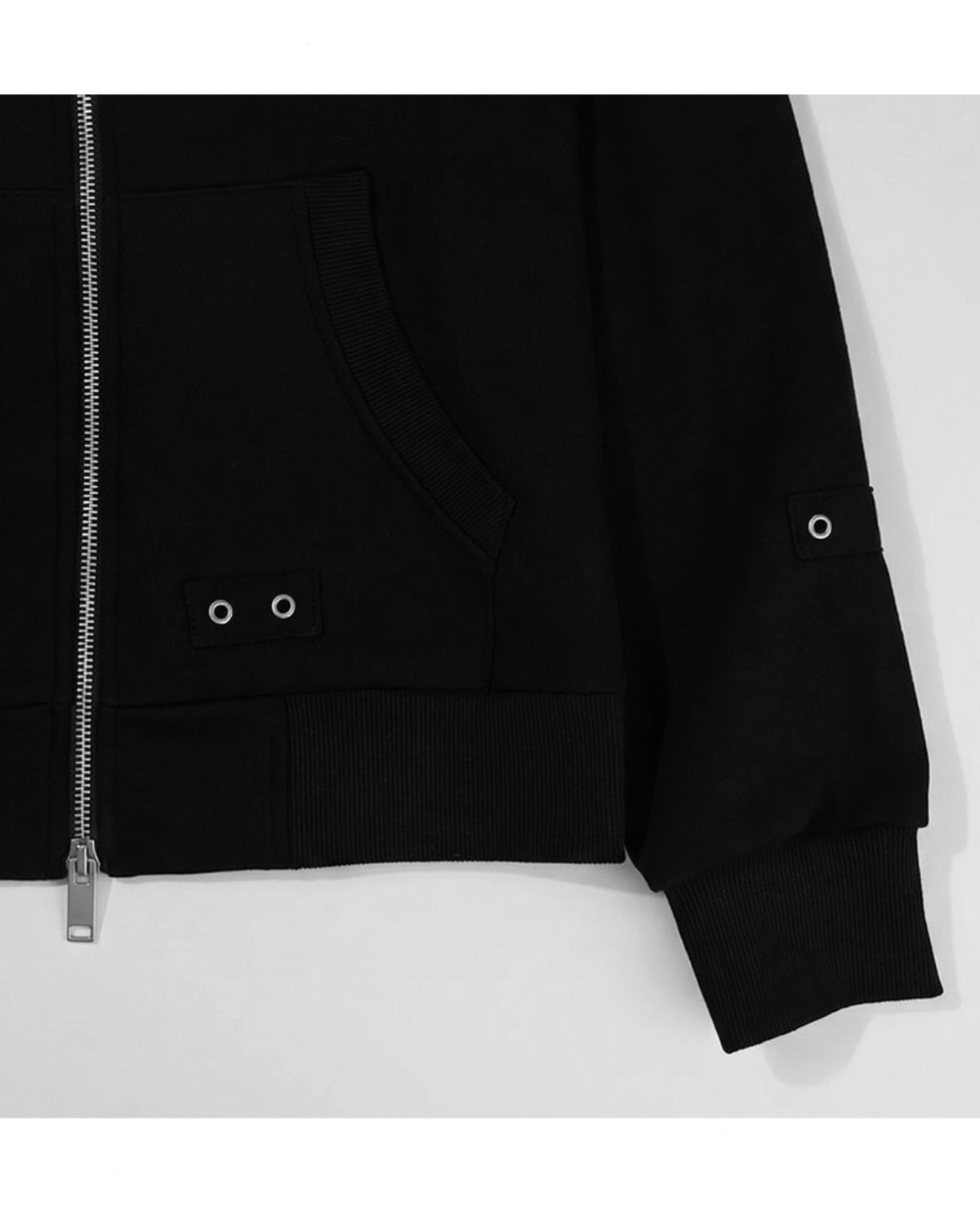 【FANCY CLUB】LAYER BUCKLE HOODED ZIP-UP