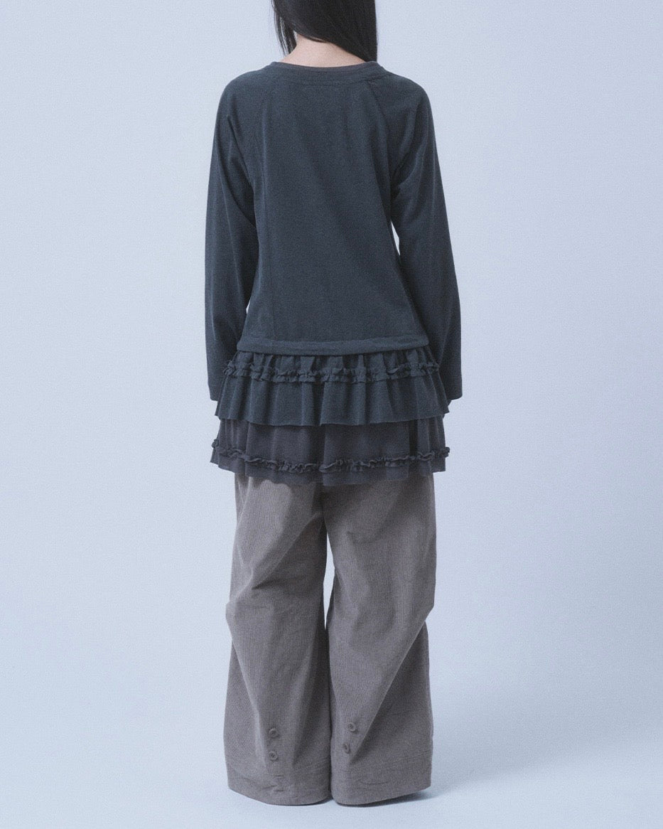 【TUOMIO】FRILL LAYERED LONG SLEEVE