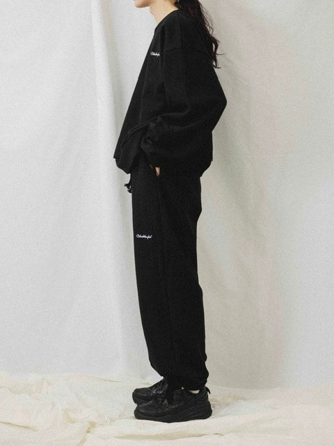 【Chikashitsu + ORIGINAL】loose logo sweat pants (3color)