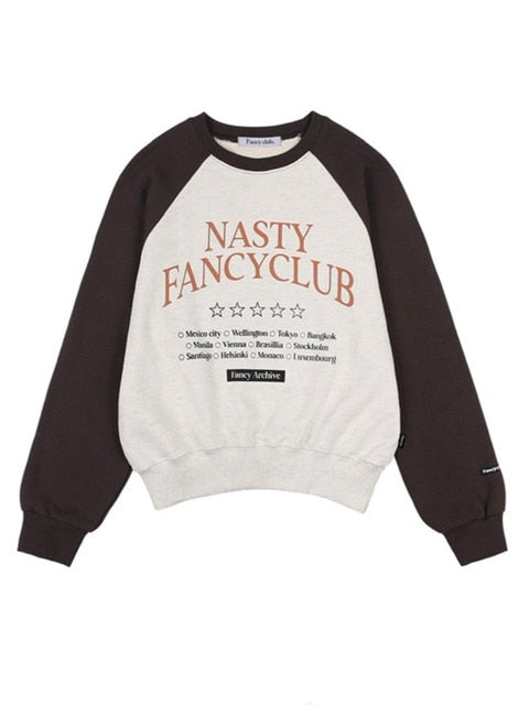 【FANCY CLUB】HELLO WORLD CROP SWEATSHIRT