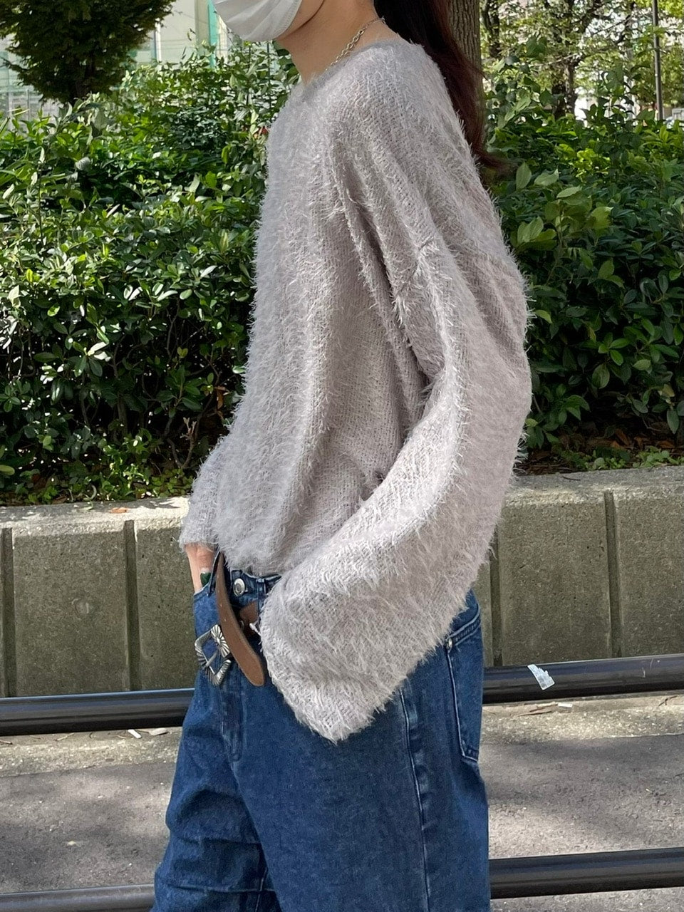 受注制【Chikashitsu +】shaggy knit (5color)