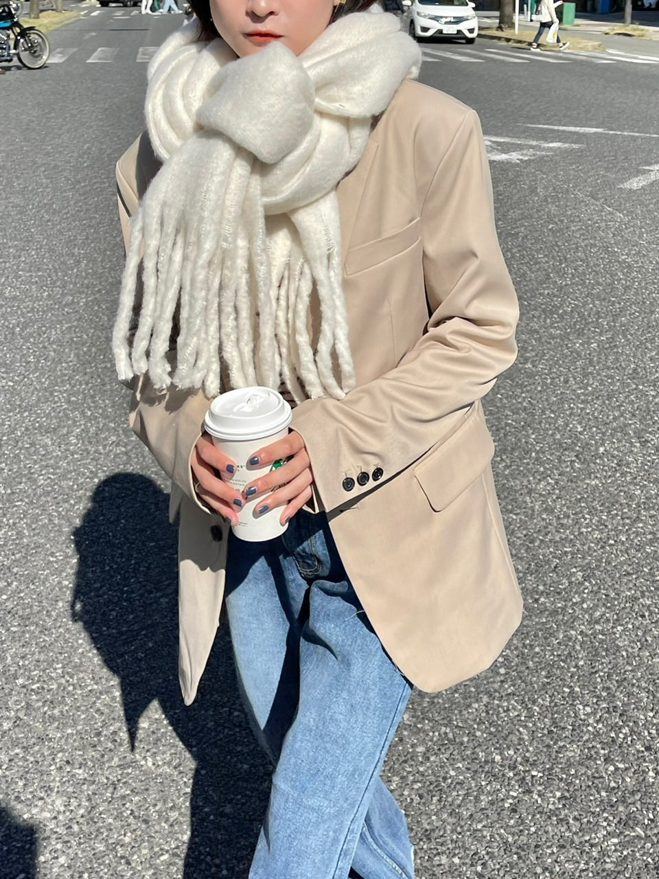 受注制【Chikashitsu +】volume color muffler (6color)