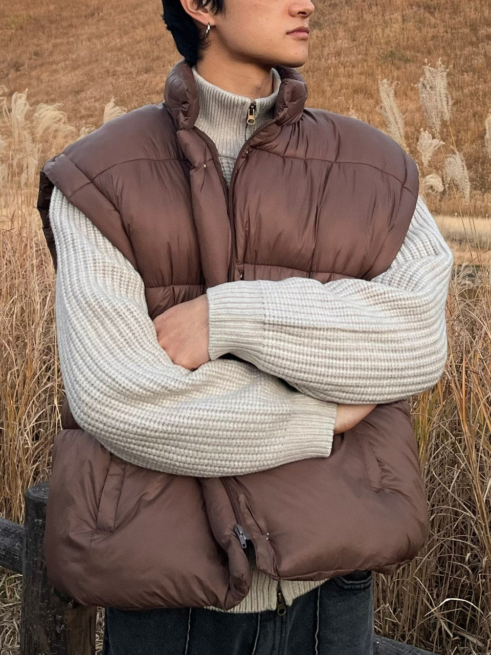 受注制【Chikashitsu +】2way padding jacket (4color)