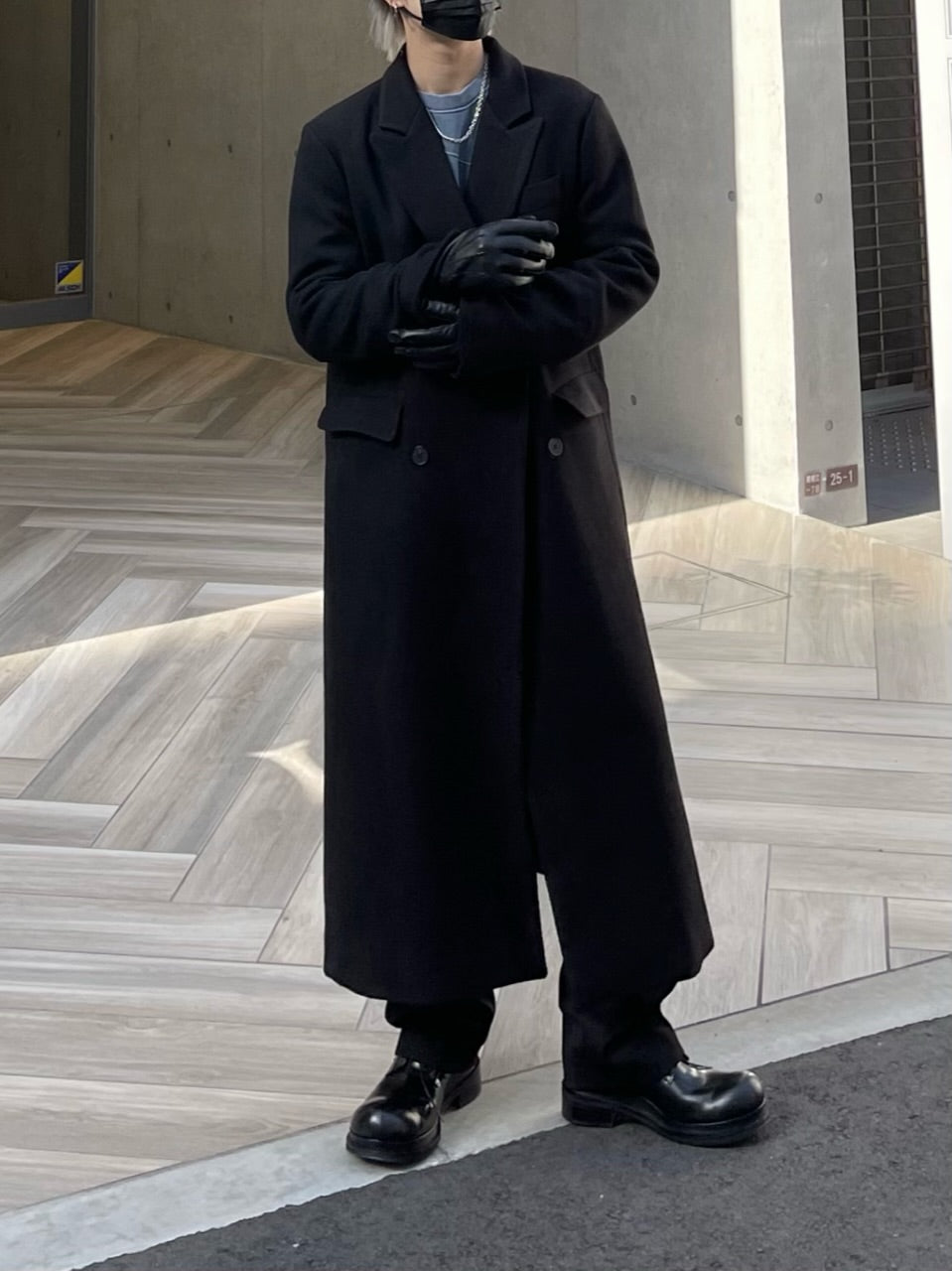 受注制【Chikashitsu +】arm zip gentleman coat (2color)