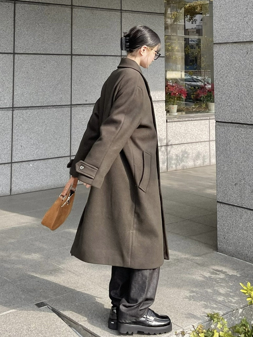 受注制【Chikashitsu +】high neck coat (3color)