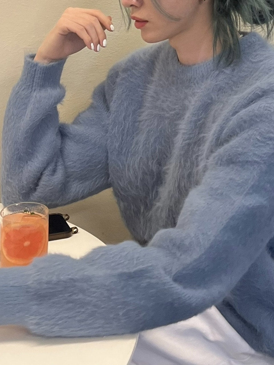 受注制【Chikashitsu +】hairy knit (2color)