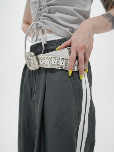 受注制【Never mind the XU】nylon track pants (2color)