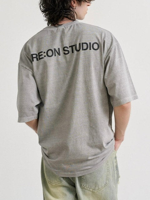 【RE:ON STUDIO】REON BACK LOGO PIGMENT T-SHIRT