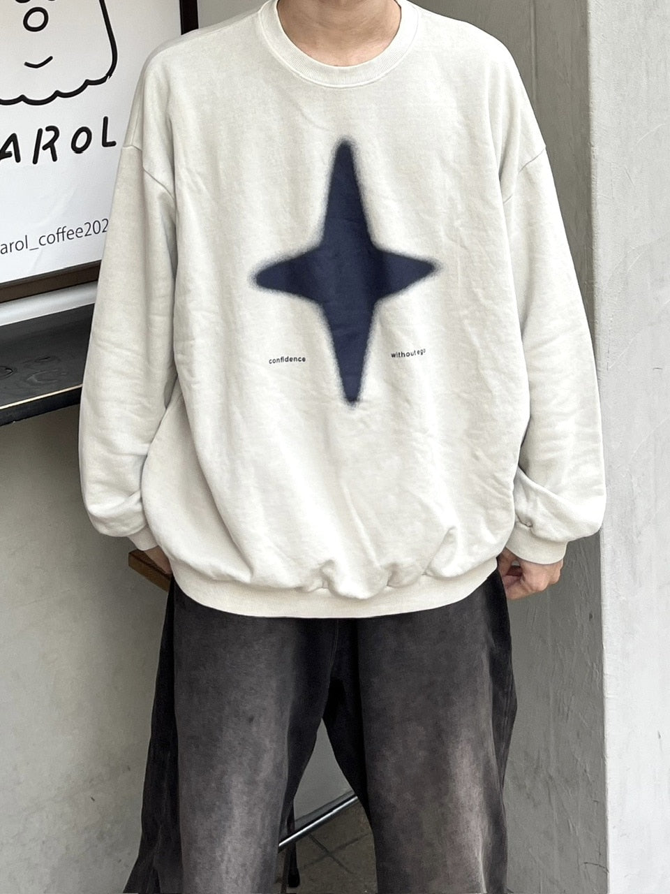 【youll】sparkle pigment sweat shirt (3color)