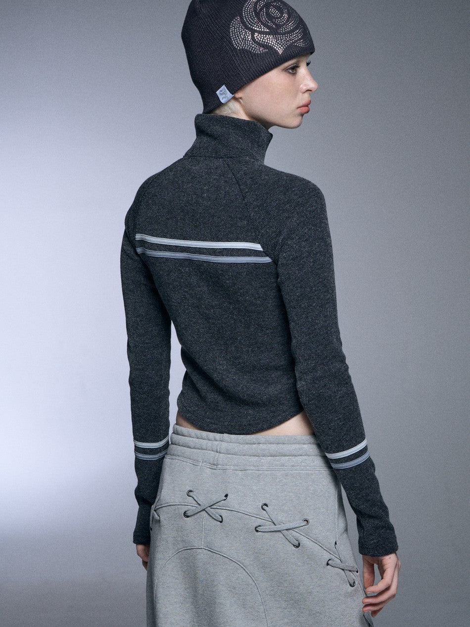 【SETUP‐EXE】RAGLAN HIGH NECK TWO-WAY ZIPUP