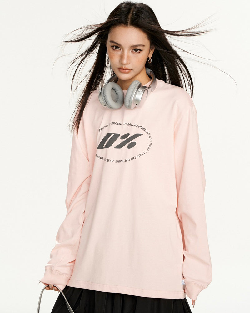【Dpercent】Front Logo Sweater