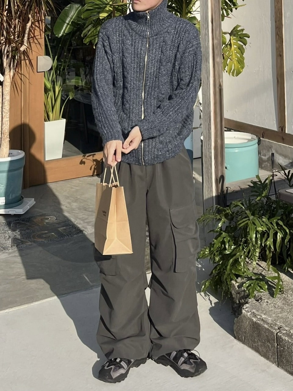 受注制【youll】zip up cable knit (5color)