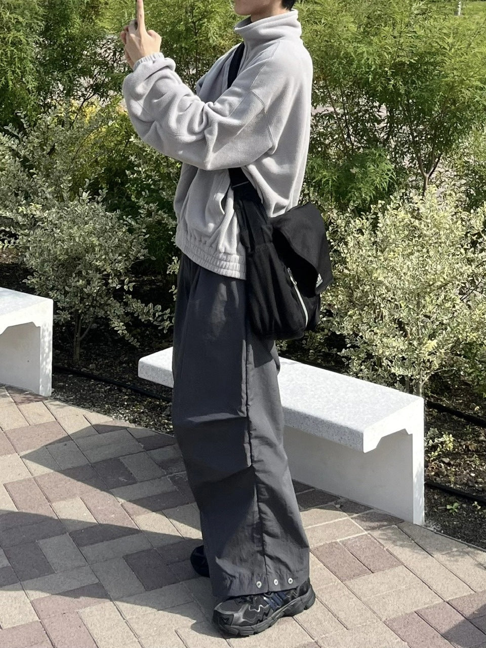 受注制【youll】snap button tuck wide pants (3color)