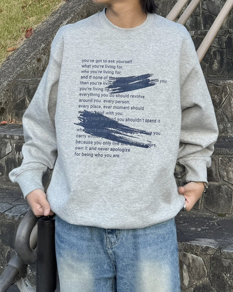 受注制【RENOL】lettering sweat shirt (4color)