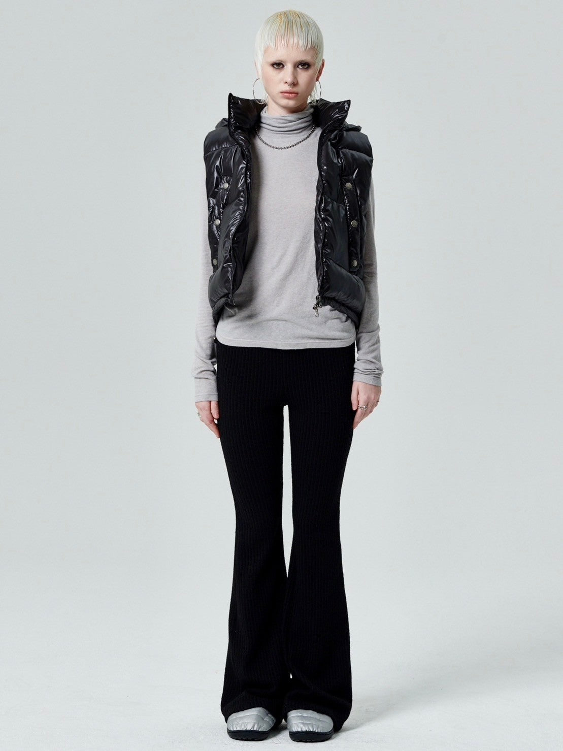 【runningHIGH】ANGORA GAUZE TURTLENECK TOP