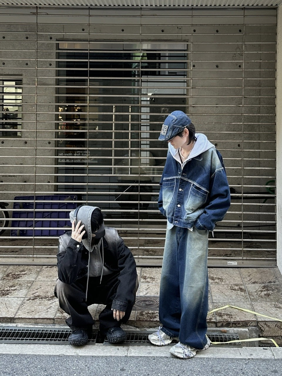 【Chikashitsu +】vintage wash denim pants (2color) / 【チカシツプラス】ヴィンテージウォッシュデニムパンツ