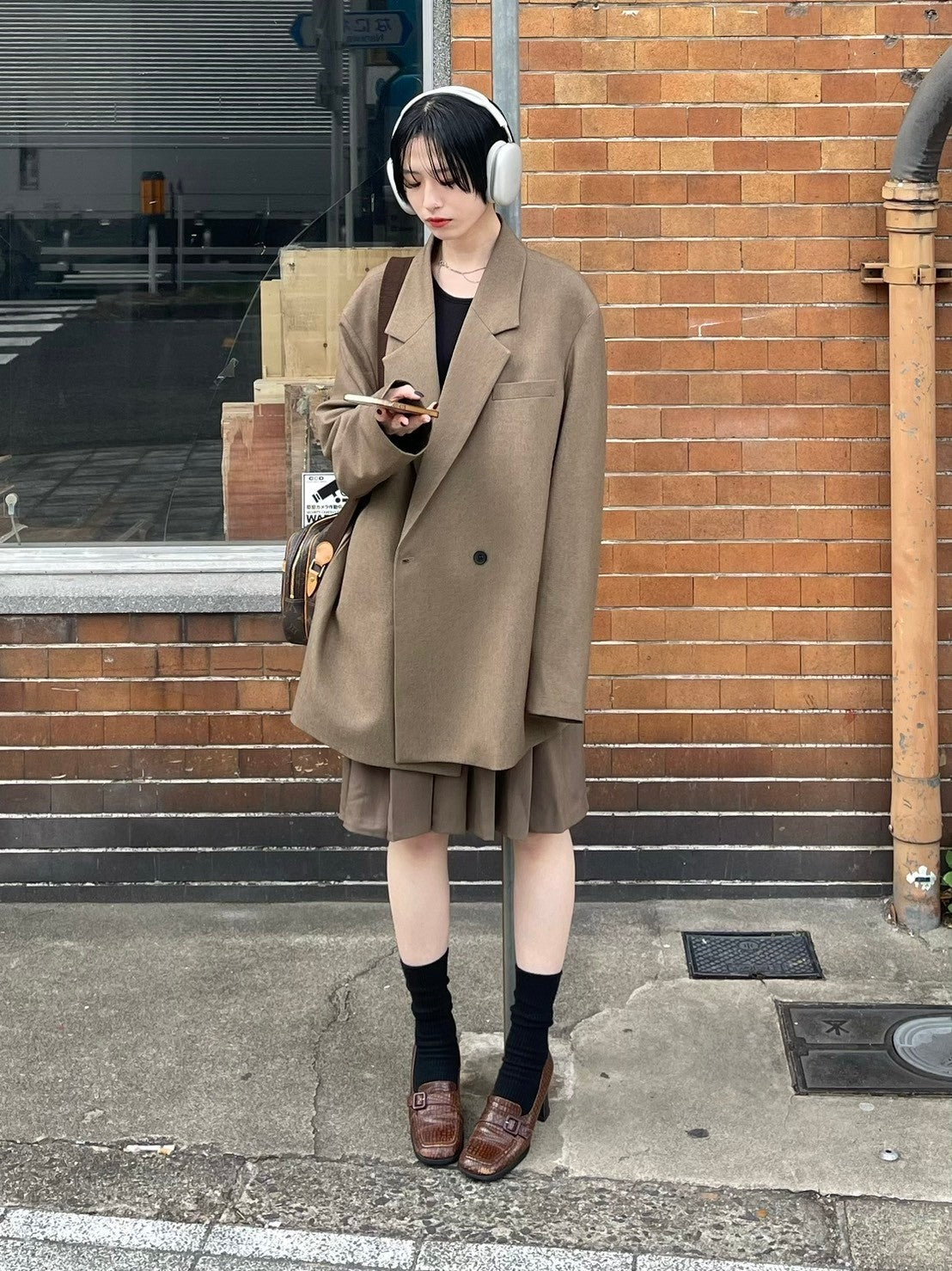 受注制【Chikashitsu +】pleats midi skirt (3color)