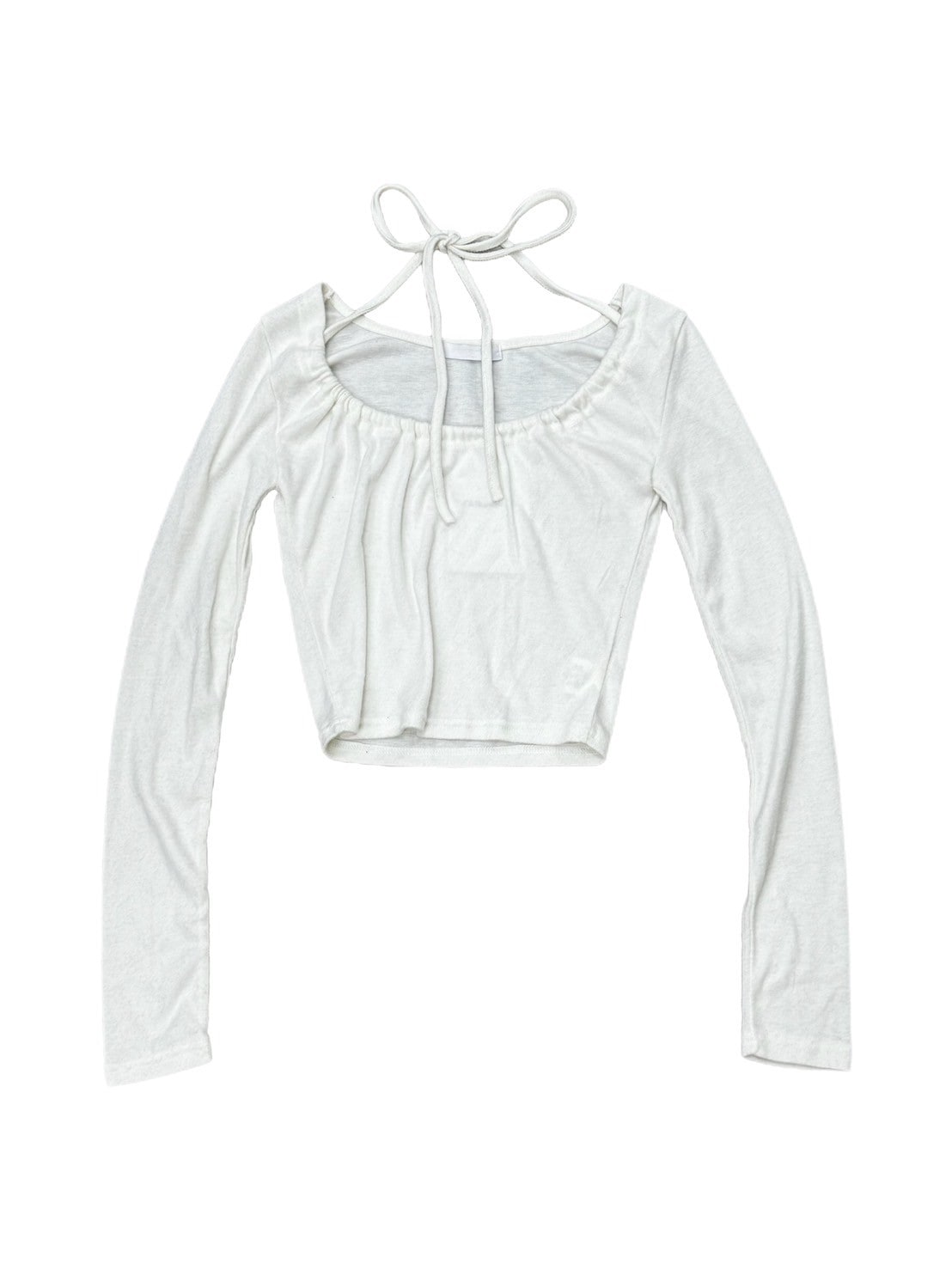 【Chikashitsu + LADIES】shirring cropped tops (3color)