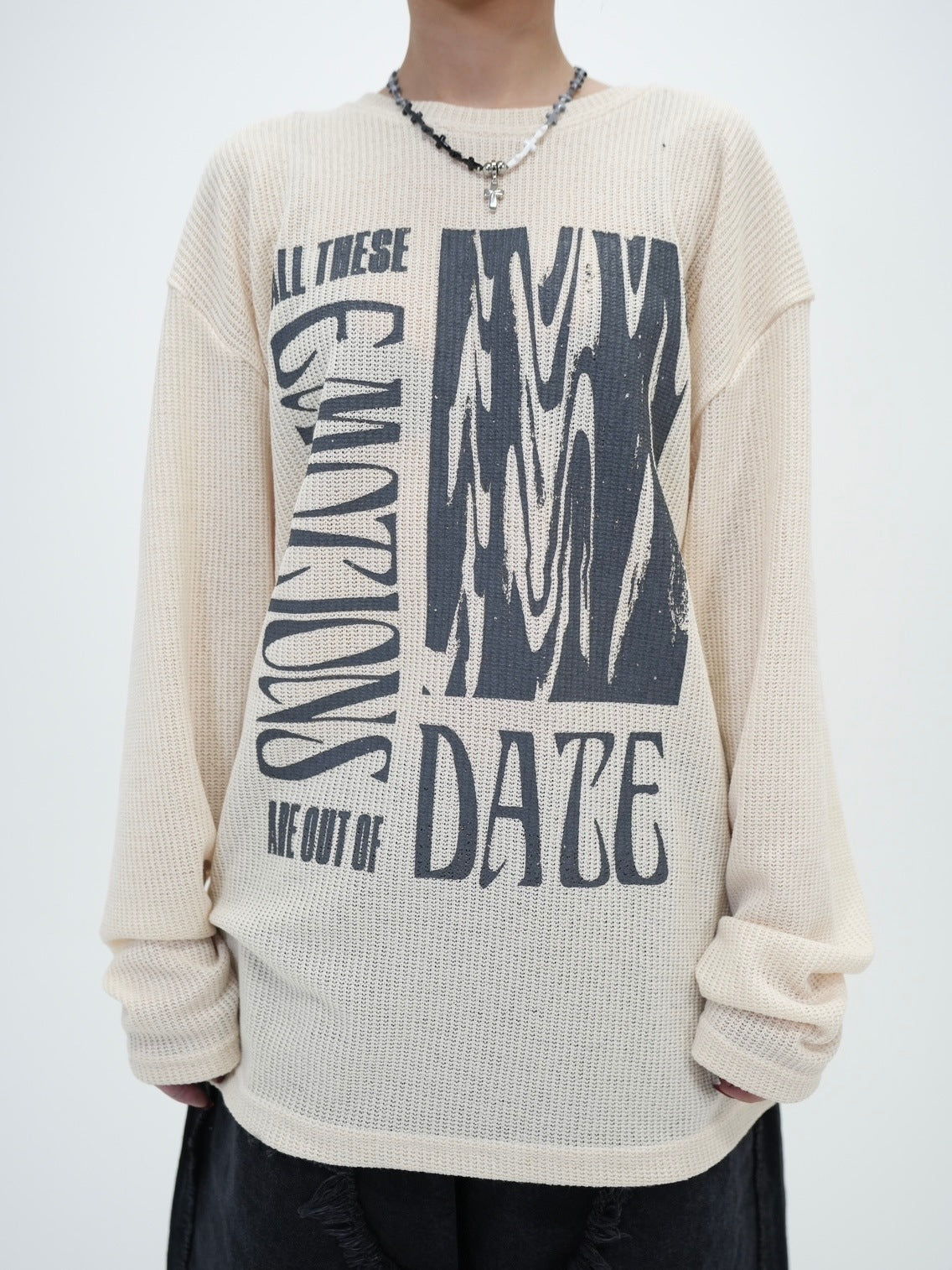 受注制【Bizarre Maiden】vintage mesh long sleeve (2color)