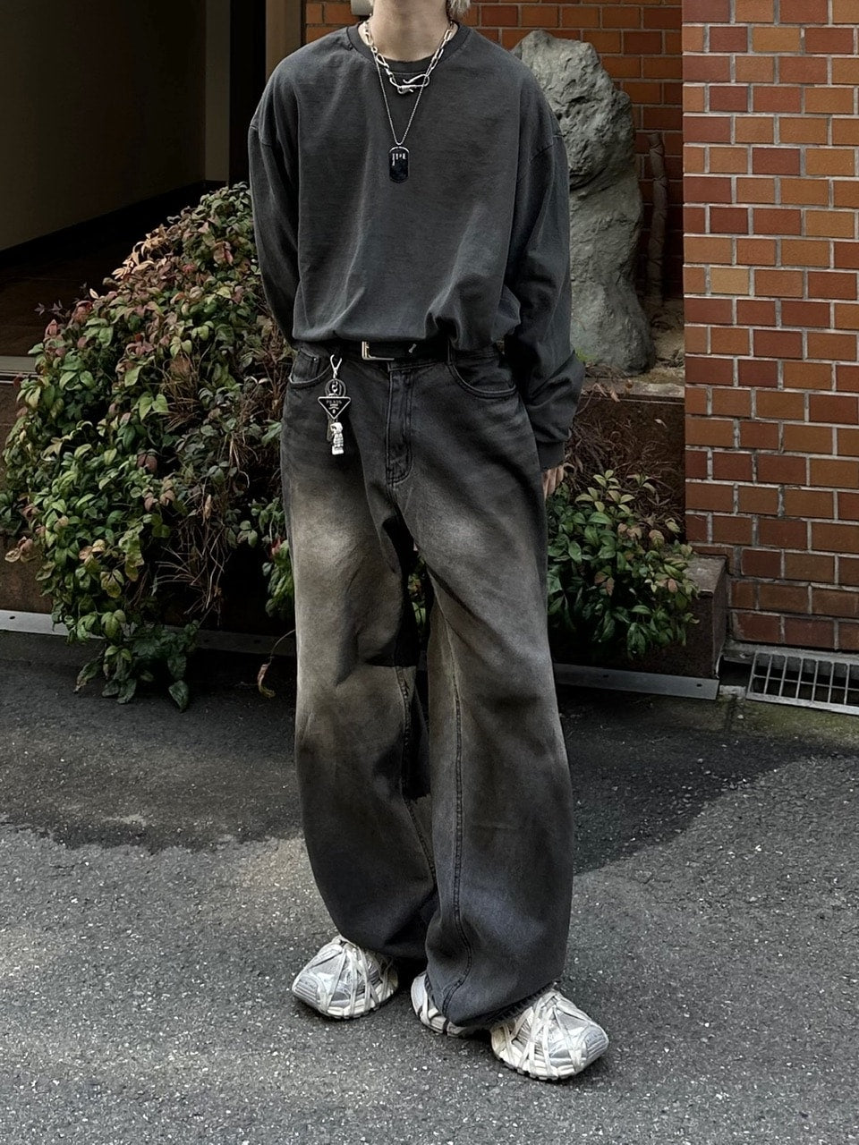 大阪店WEB限定受注制【Chikashitsu +】pigment long sleeve (2color)