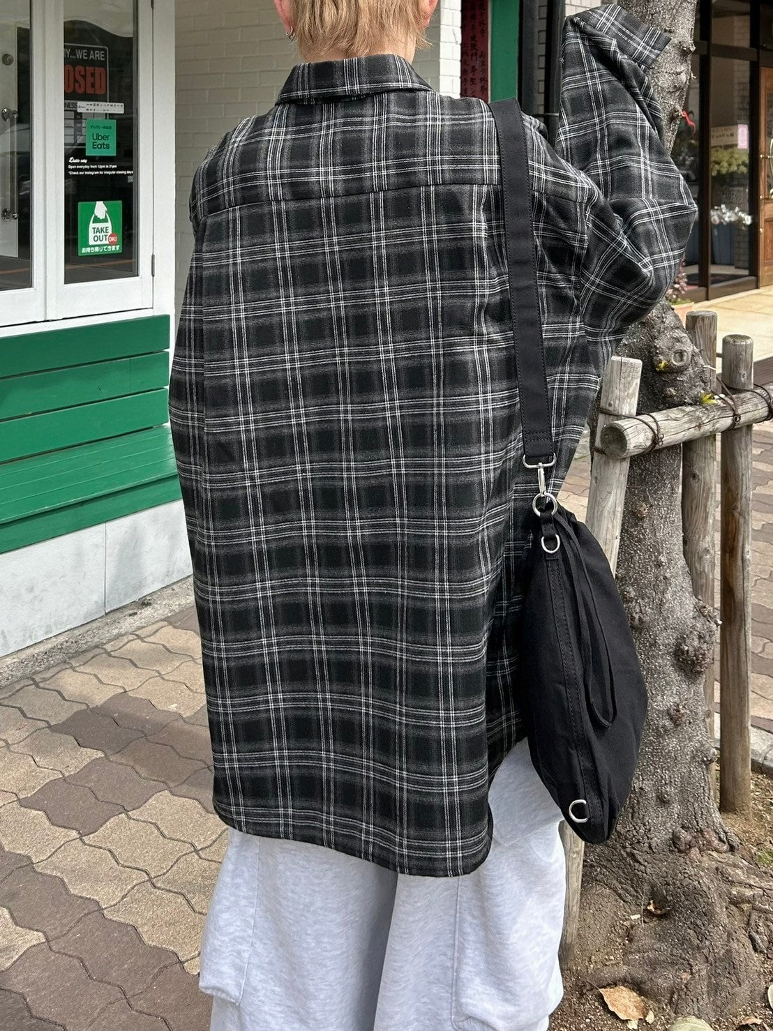 受注制【Chikashitsu +】oversized check shirt