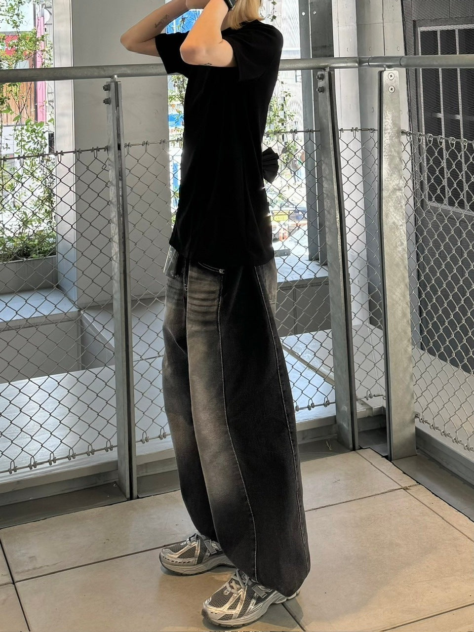 受注制【Chikashitsu +】compact stitch rib t-shirt (3color) / 【チカシツプラス】コンパクトステッチリブ半袖Tシャツ