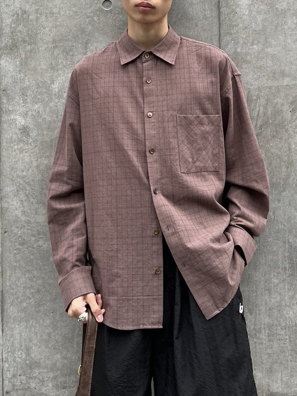東京店WEB限定【Chikashitsu +】glen check regular shirt(2color)