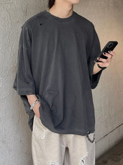 【Chikashitsu +】pigment damage overfit t-shirt (2color)