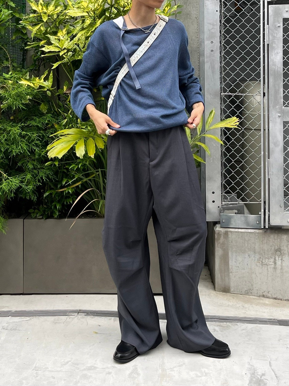 受注制【Chikashitsu +】belt design summer knit (3color)