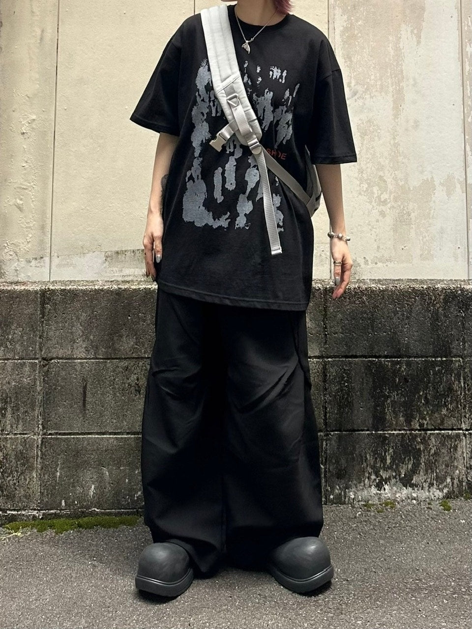 【Chikashitsu +】pattern design slacks (2color)