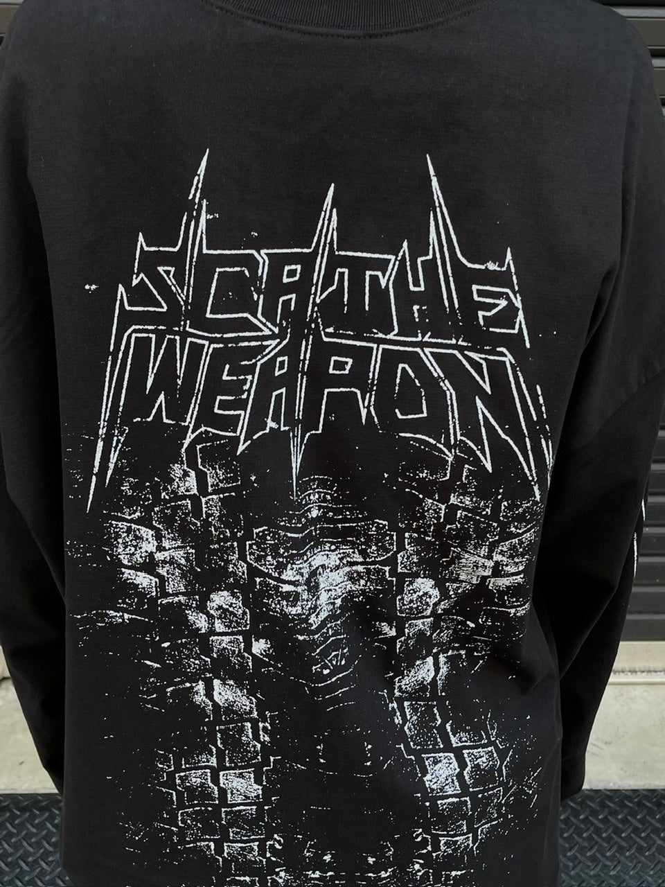 受注制【Chikashitsu +】oversized print long sleeve (2color) / 【チカシツプラス】オーバーサイズプリント長袖Tシャツ