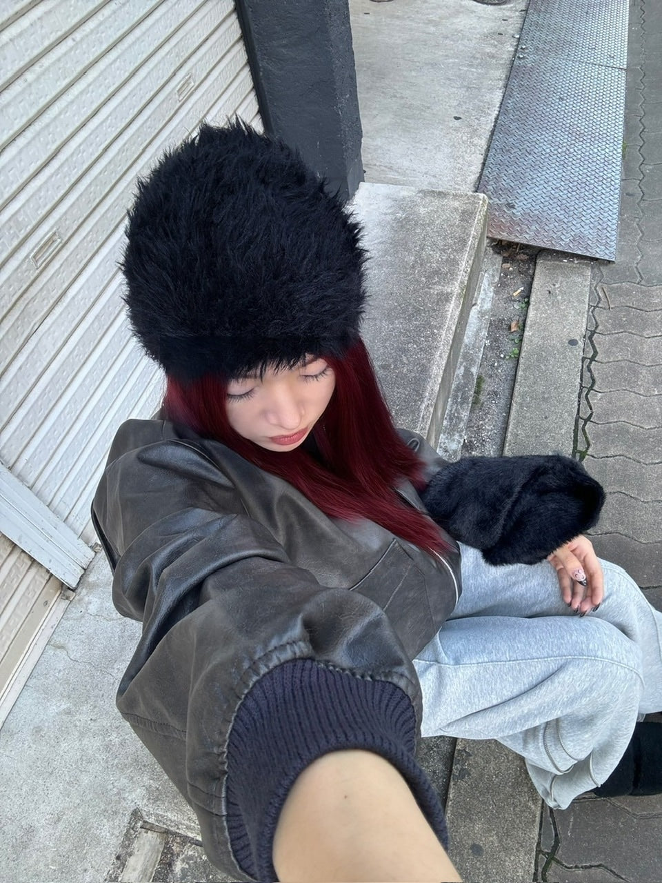 受注制【Chikashitsu +】volume fur beanie (4color)